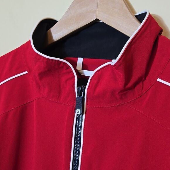 Footjoy FJ Dryjoys Golf 1/4 Zip Pullover Wind Jacket Mens L Short Sleeve - Picture 7 of 16